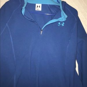 BLUE UNDERARMOUR PULL OVER HOODIE!!!